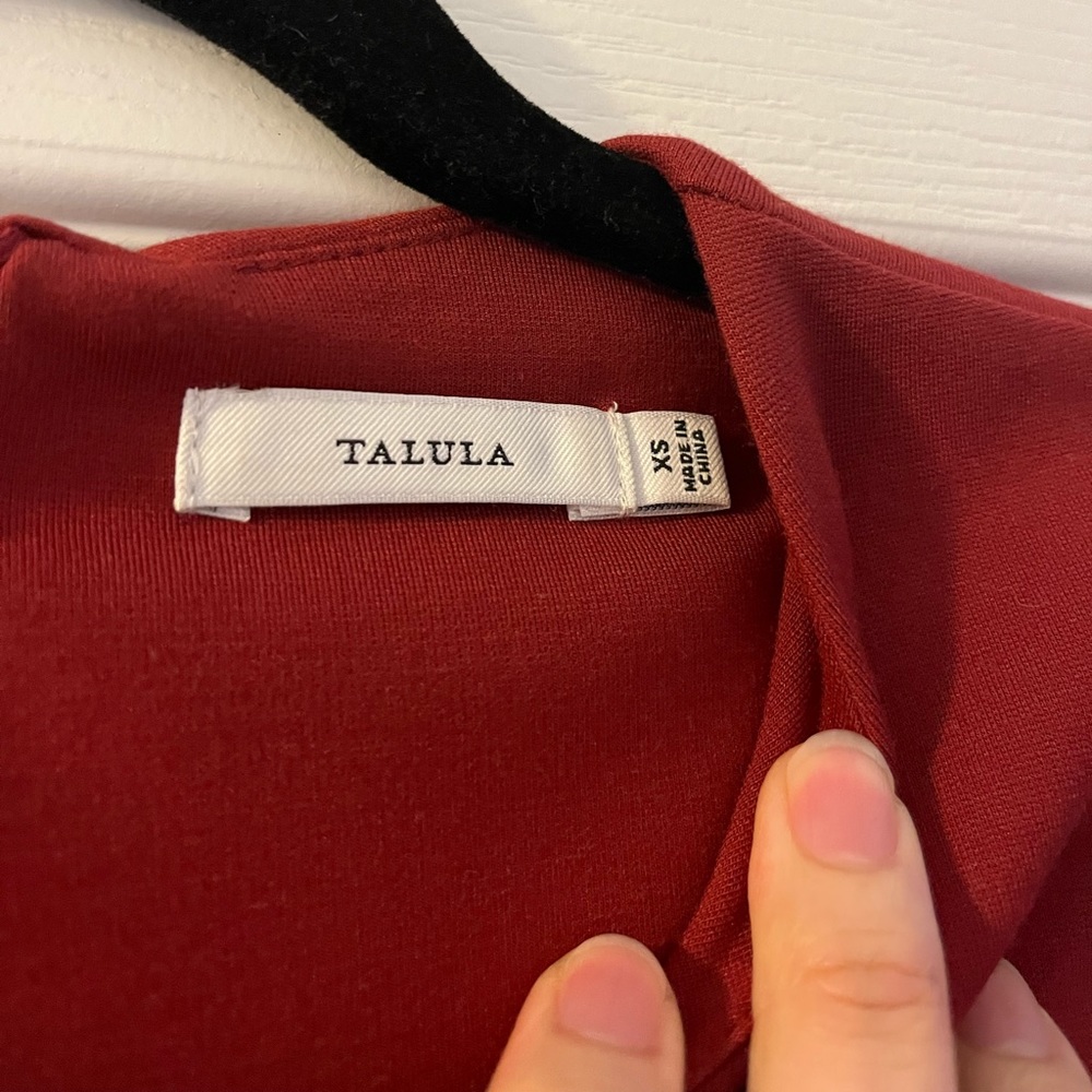 Aritzia Talula Red Crop Top